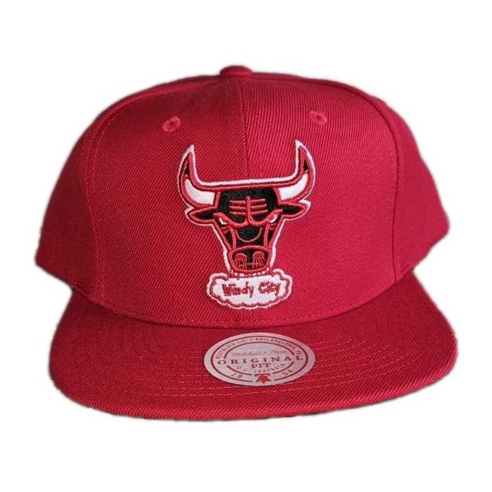 Mitchell & Ness Chicago Bulls Team Ground 2.0‎ Red Adjustable Snapback Hat Cap
